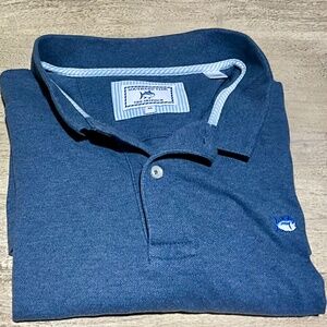 SOUTHERN TIDE The SkipJack Polo Short Sleeve Top Size XL Large Heather Blue